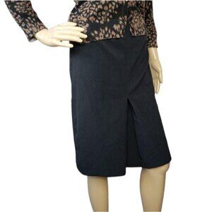 Mossimo size 2 knee-length black pencil skirt stretch office wear classic